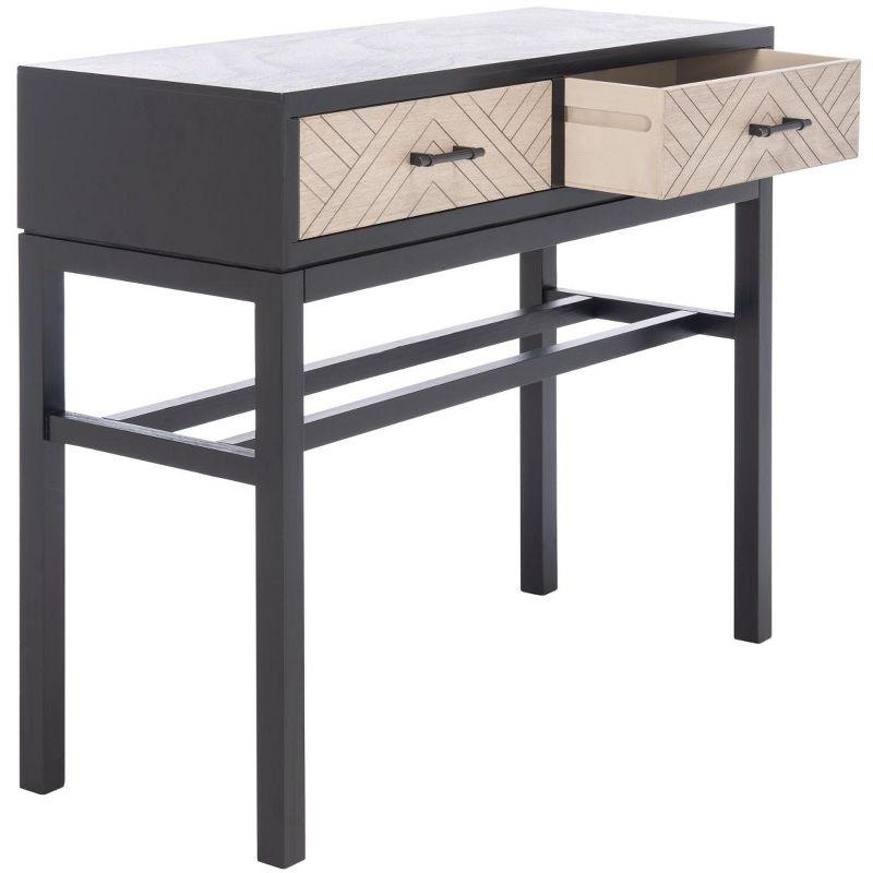 Ajana 2 Drawer Console Table - CNS5709B - Black - Safavieh