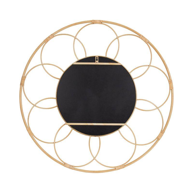 34"x34" Cori Round Rattan Mirror - Kate & Laurel All Things Decor