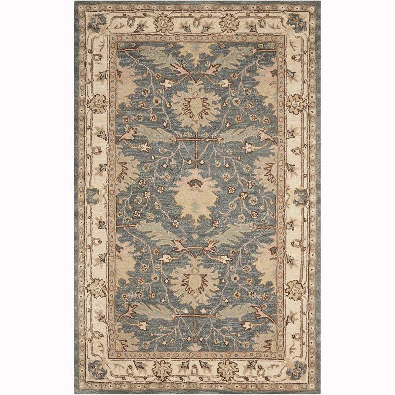 Handmade Tufted Wool Area Rug in Dreamy Blue 4' x 6'