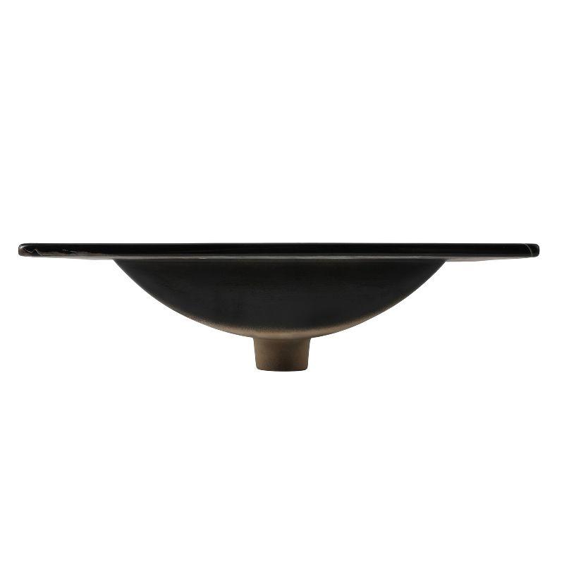 Ancillary 3-Hole 24" Classic Contemporary Rectangular Ceramic Single Sink Basin Vanity Top