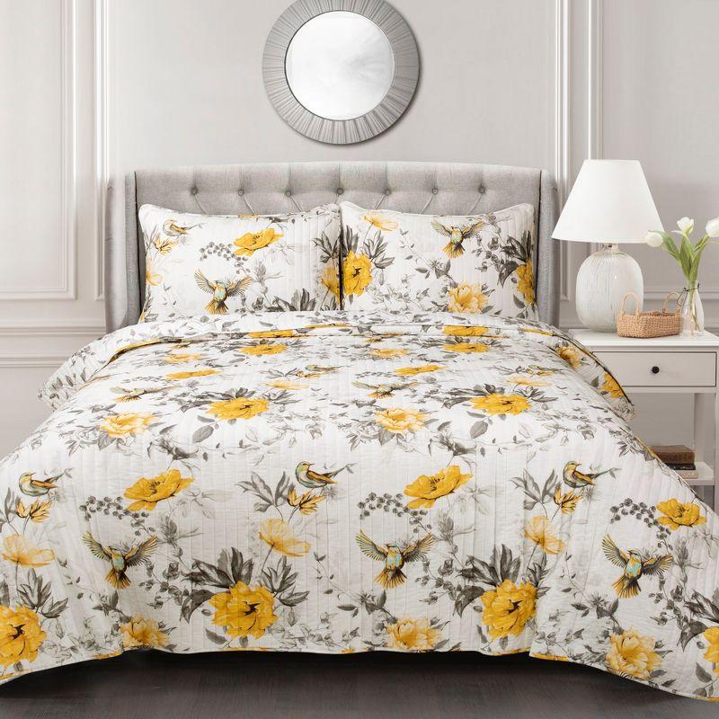 Lush Decor Floral Reversible Quilt Set