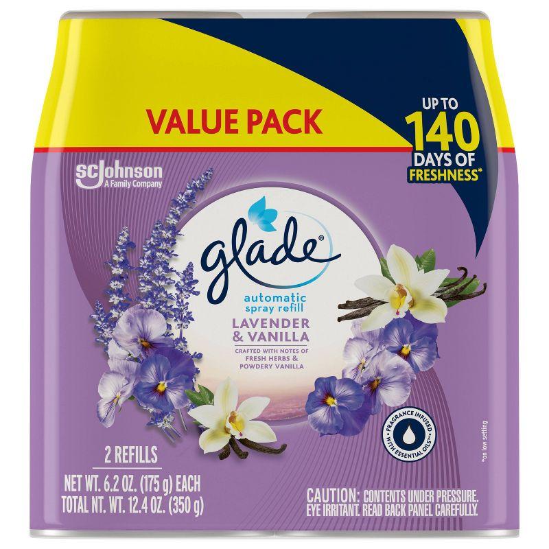 Glade Automatic Spray Air Freshener - Lavender & Vanilla - 6.2oz/2pk