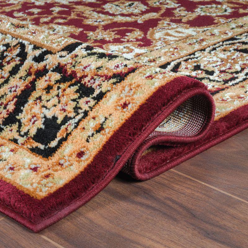 World Rug Gallery Traditional Oriental Medallion Area Rug - BURGUNDY 9'x12'