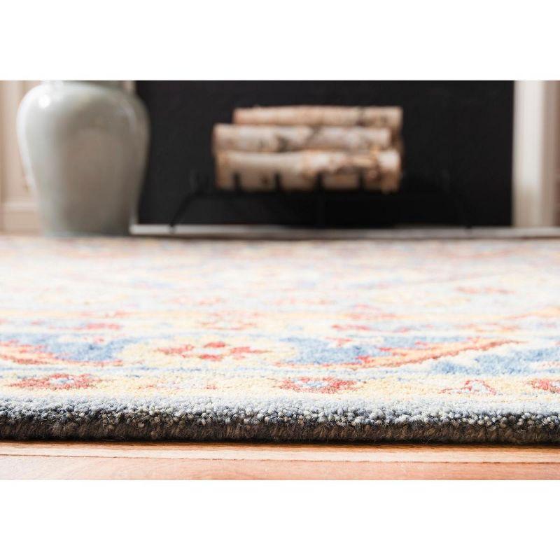 Heirloom Blue Wool 6' x 9' Hand-Tufted Rectangular Area Rug