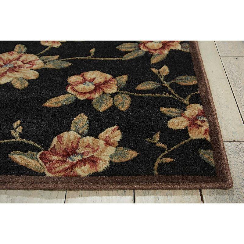 Handmade Black Synthetic Rectangular Area Rug