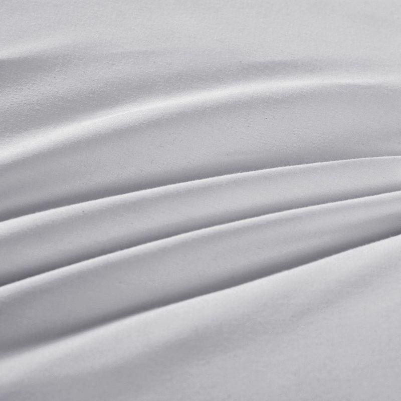 Peace Nest Set of 2 Medium Goose Feather Down Bed Pillow with Cotton Cover, Gray, Standard