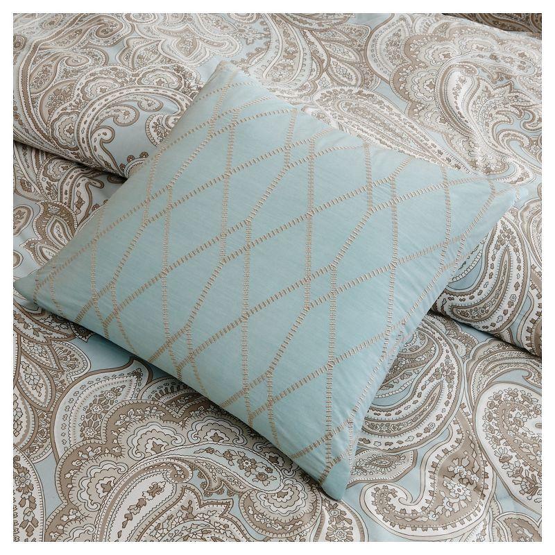 Organic Blue Paisley 5-Piece King Cotton Comforter Set