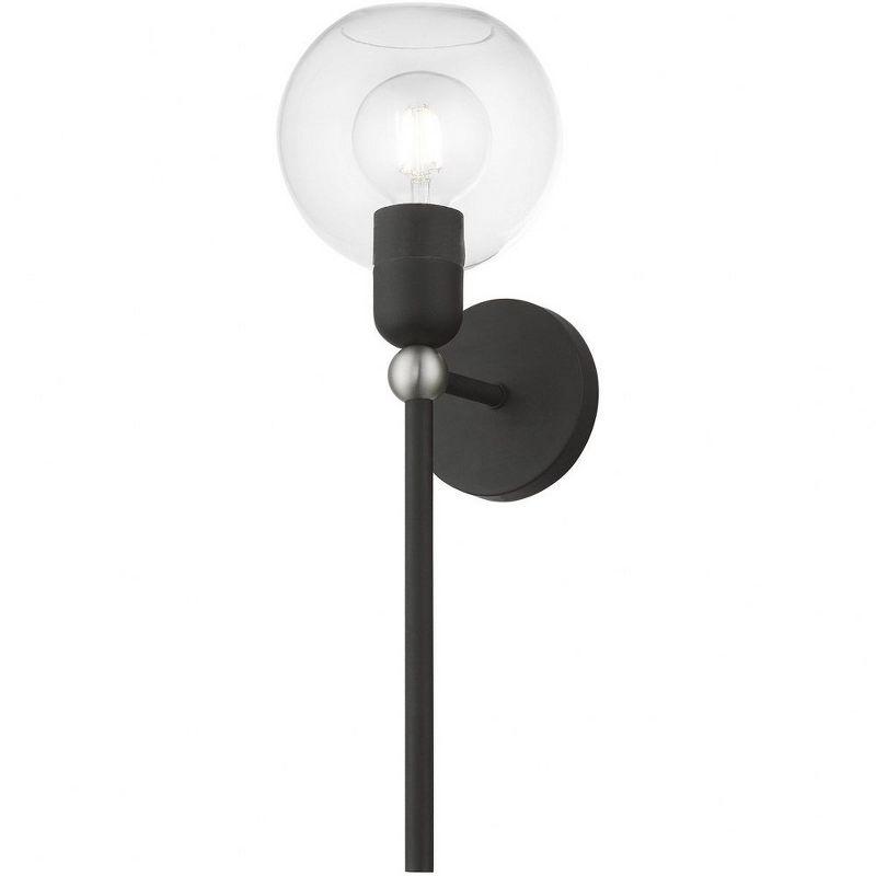 Livex Lighting Downtown 1 - Light Sconce in  Black/Brushed Nickel