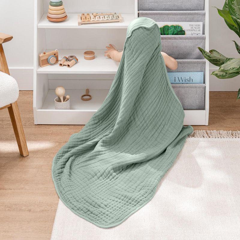 Comfy Cubs Comfy Cubs Hooded Baby Towel 2-Pack, Large 32 x 32 Inch - 6 Layer 100% Muslin Cotton - Soft & Absorbent Baby Bath Towels (Set of 2)