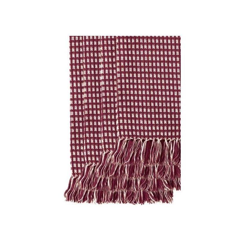 Lintex Linens Homespun 100% Cotton Napkin With Checked Pattern And Fringed Edges - Set of 4