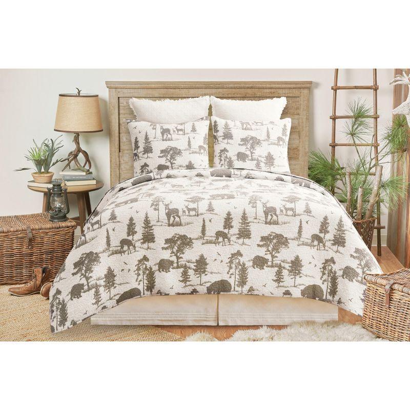 Hillside Royal Cotton Reversible Quilt Set