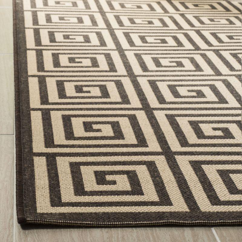 Linden LND129 Power Loomed Runner Rug - Creme/Brown - 2'2"x8' - Safavieh
