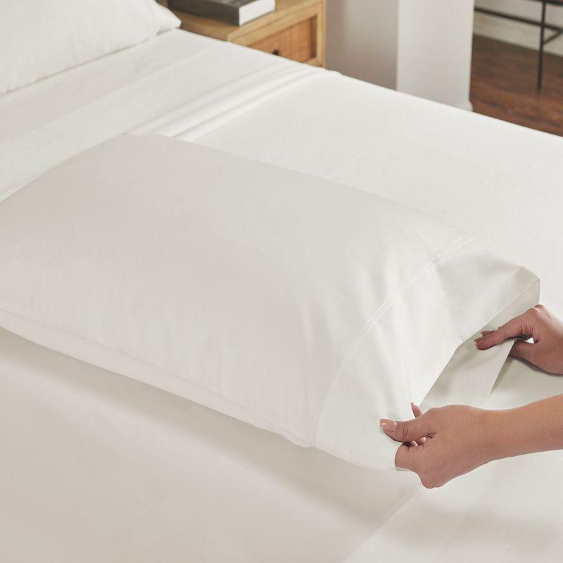 Luxury Pillowcase Set - 800 Thread Count 100% Cotton Sateen, Soft & Cooling Pillowcases by California Design Den - Ivory, Standard/Queen Pillowcases