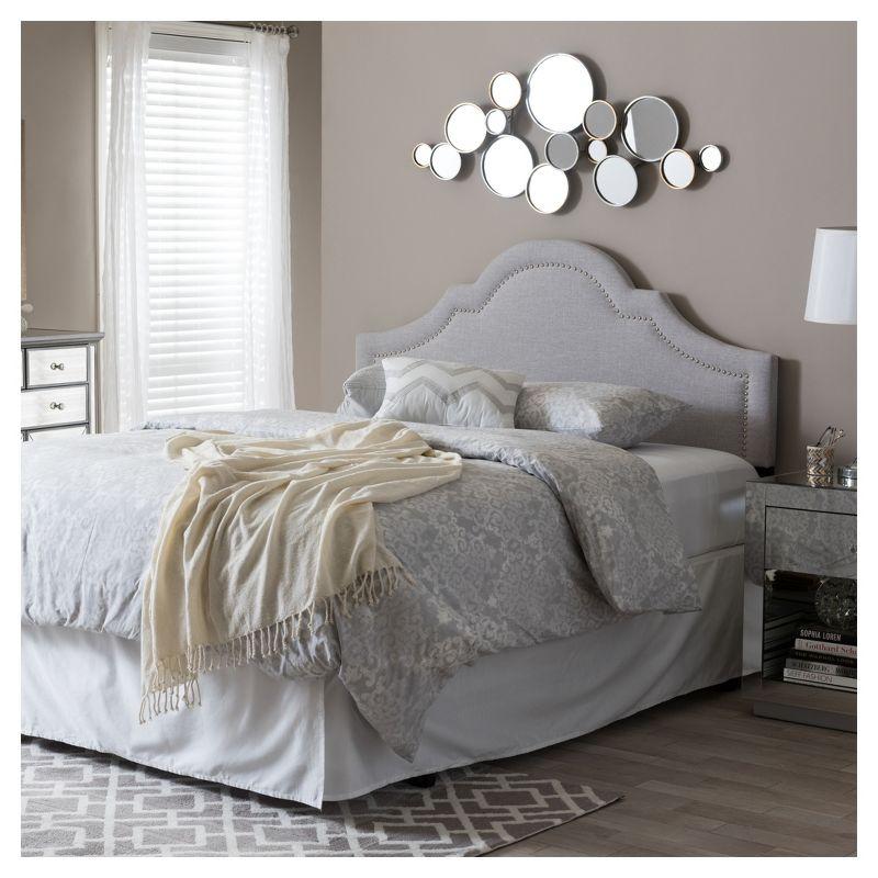Baxton Studio Queen Rita Modern And Contemporary Fabric Upholstered Headboard Grayish Beige: Wood Composite Frame, Polyester Fill
