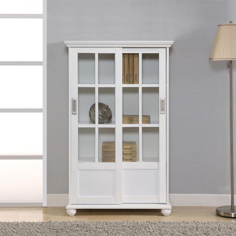 Ameriwood Home Aaron Lane Bookcase with Sliding Glass Doors