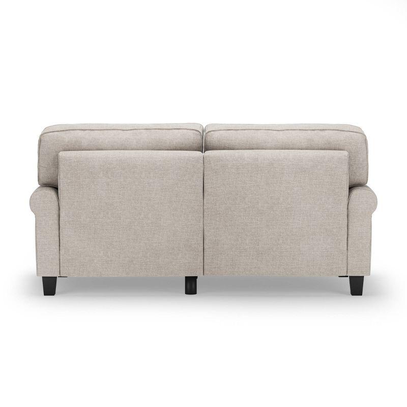 Serta Copenhagen 73" Rolled Arm Sofa, Easy Care Fabric, Soft Pillow Back, Pocket Coil Seat Cushions