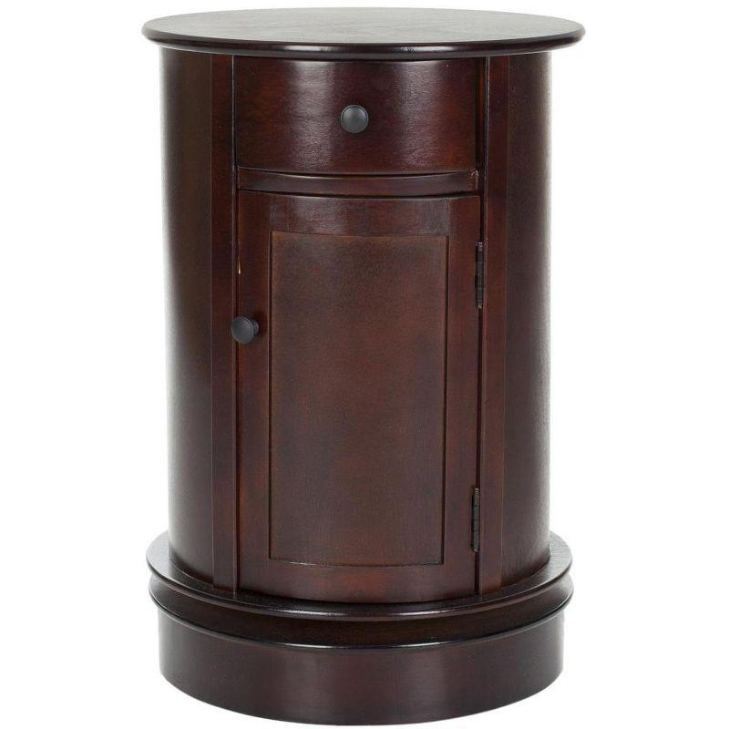 Tabitha Swivel Accent Table - AMH5712D - Dark Cherry - Safavieh Couture