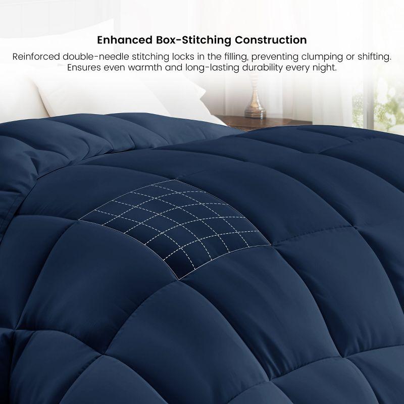 All Season Down Alternative Duvet Insert with Corner Tabs Hypoallergenic Ultra Soft 1 Piece Comforter - Twin , Navy Blue