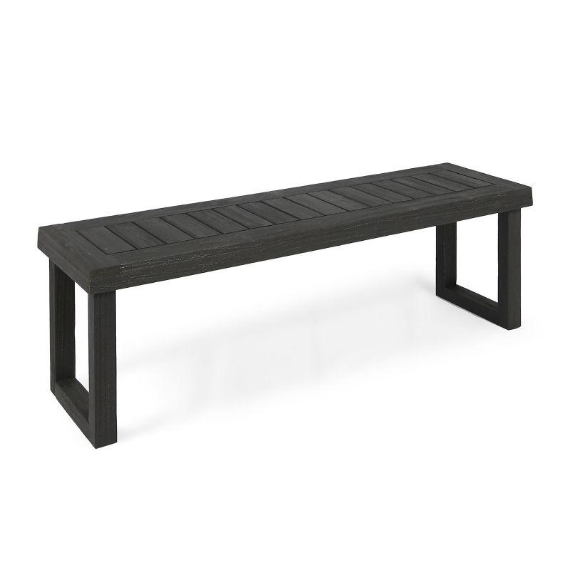 Millwood Pines Egor Acacia Wood Outdoor Bench