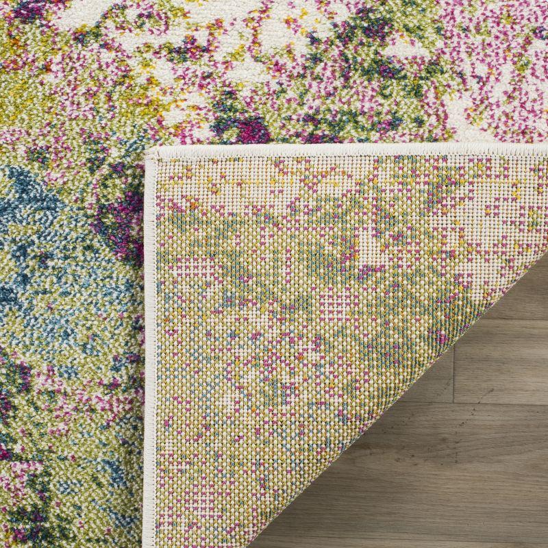 Watercolor WTC696 Power Loomed Indoor Accent Rug - Light Green/Rose - 2'7"x5' - Safavieh