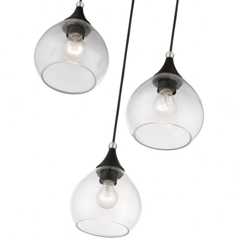 Livex Lighting Catania 3 - Light Pendant in  Black/Brushed Nickel