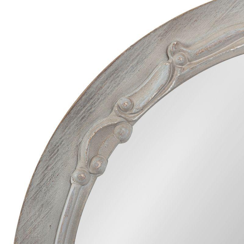 Kate and Laurel Irelyn Round MDF Round Mirror, 26" Diameter, Gray