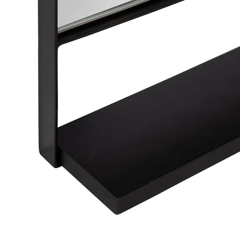 20" x 34" Chadwin Decorative Wall Mirror with Shelf Black - Kate & Laurel All Things Decor: Arched, Farmhouse-Inspired