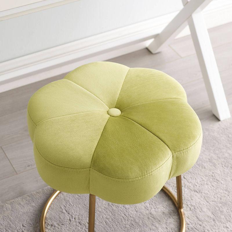 Ciara Flower Cushioned Vanity Stool