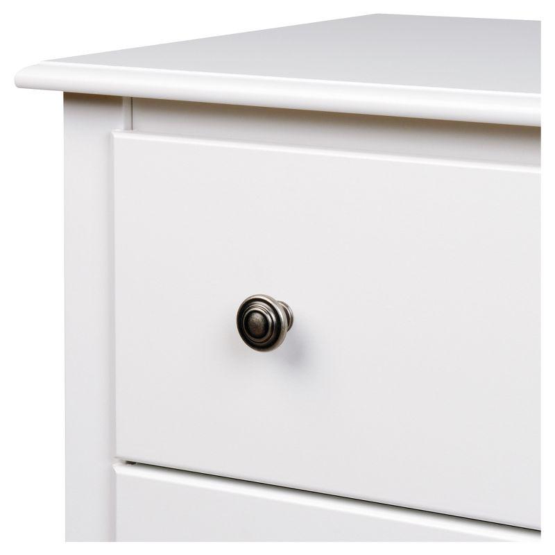 Fremont White 5-Drawer Tall Dresser in Laminated Composite Wood