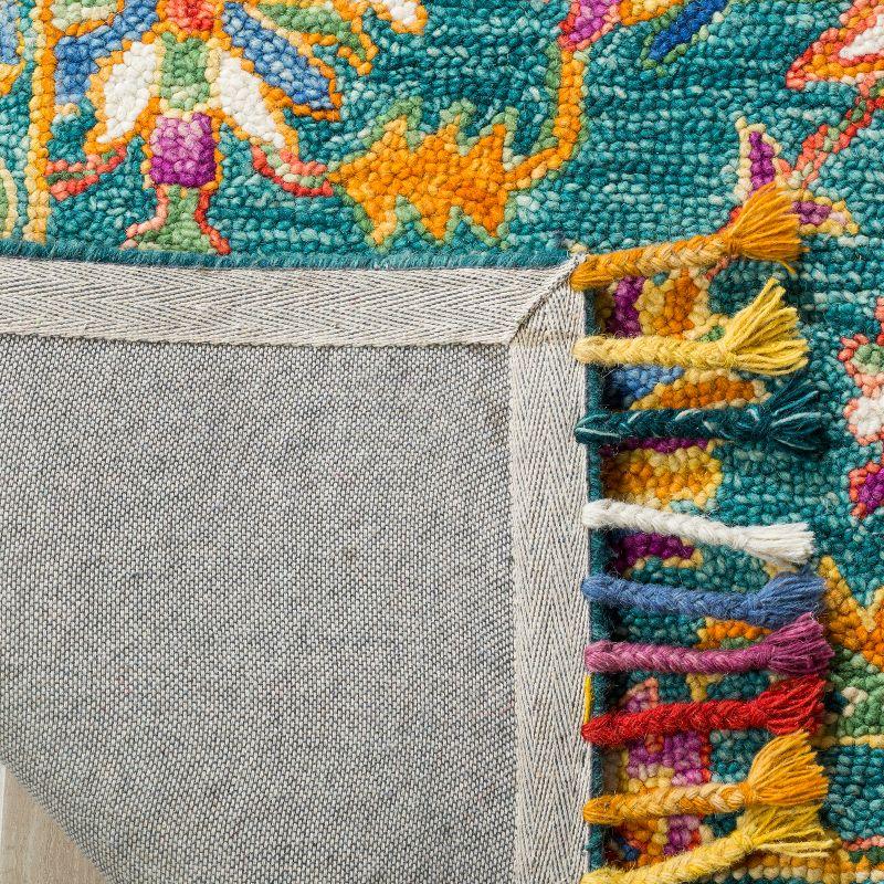Aspen APN113 Hand Tufted Area Rug - Turquoise/Purple - 7' X 7' Square - Safavieh.