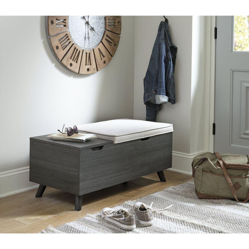 Traneisha Polyester Upholstered Storage Bench