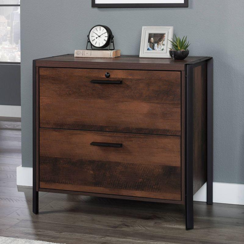 Barrel Oak 2-Drawer Lockable Lateral File Cabinet