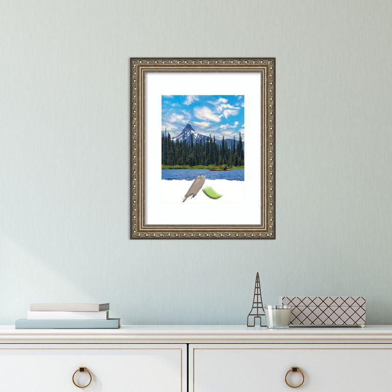 Amanti Art Parisian Silver Wood Picture Frame Opening Size 11x14 in. (Matted To 8x10 in.)