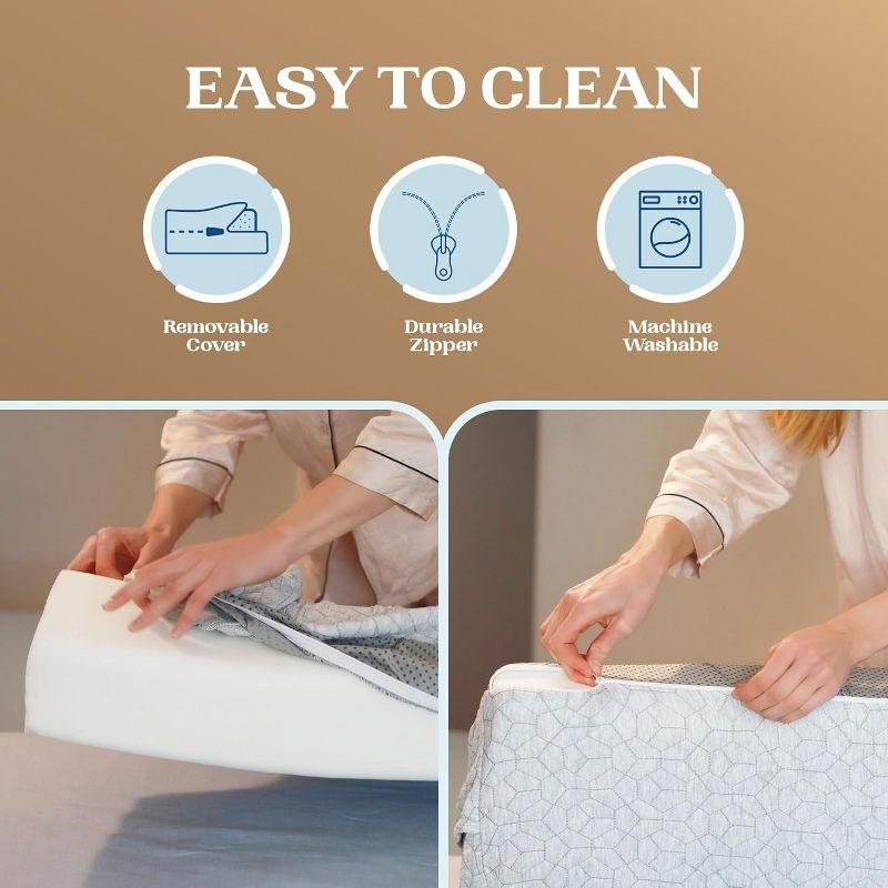 FeelAtHome Headboard Wedge Pillow - Gap Pillow for Sleep Number Bed, Mattress Gap Filler for Comfort, Queen, Gray