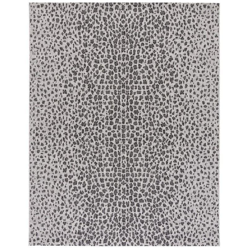 Courtyard CY8505 Power Loomed Indoor/Outdoor Area Rug - Grey/Black - 8'9"x11'9" - Safavieh.