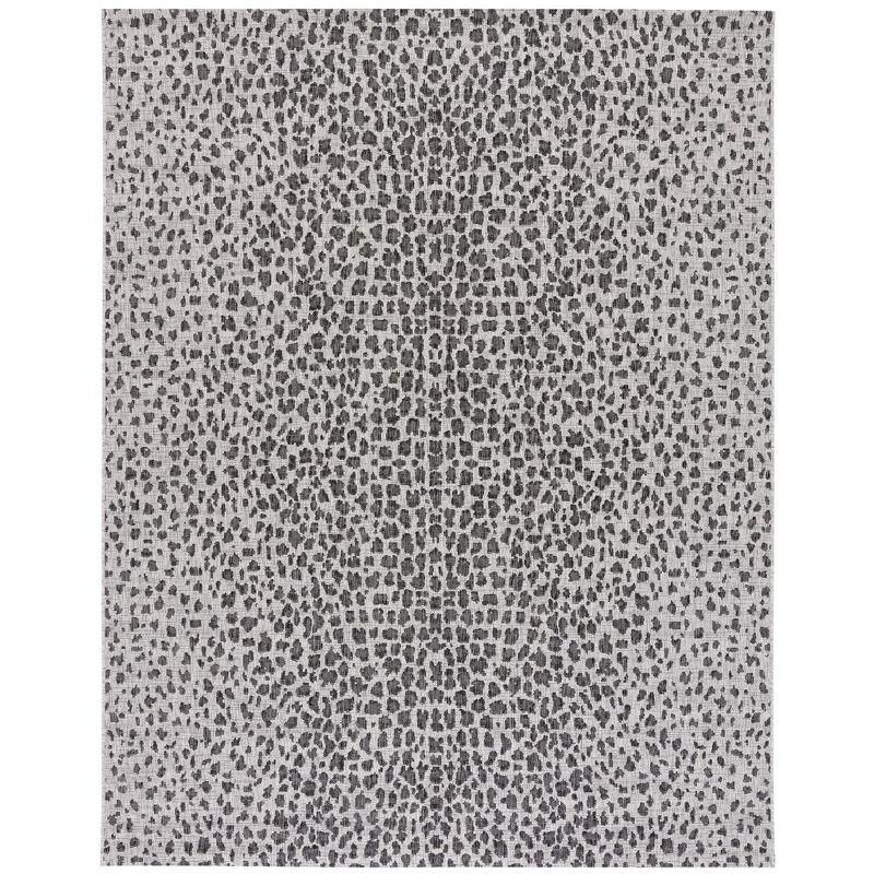 Gray Synthetic 9' x 12' Non-Slip Rectangular Easy Care Area Rug