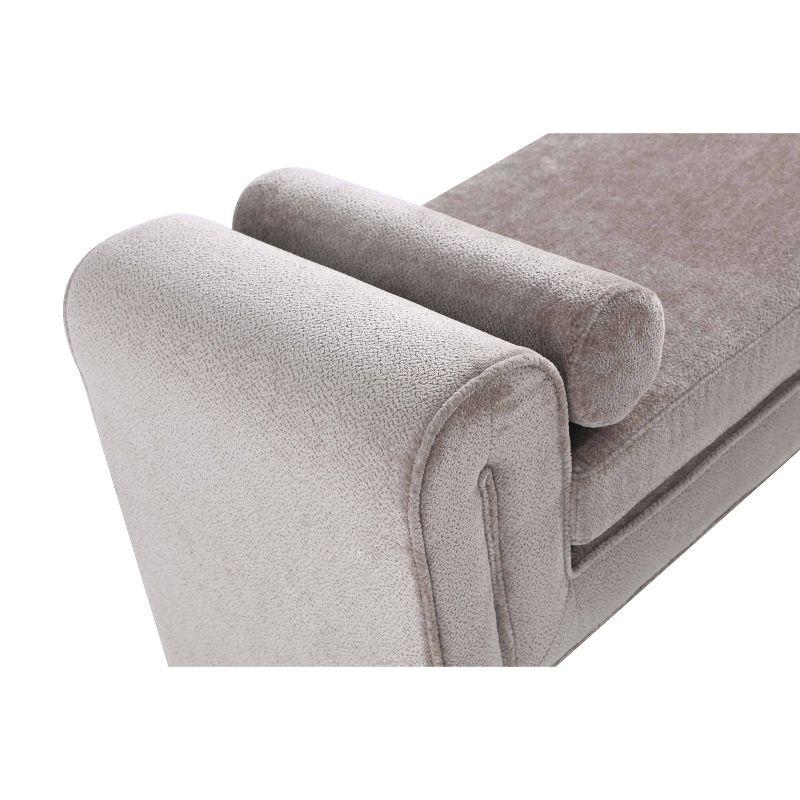 Manhattan Comfort 59" Concord Modern Chenille Upholstered Bench Dove