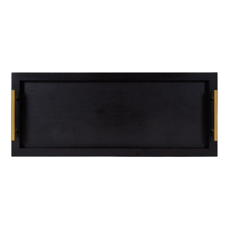 Kate and Laurel Halsey Tray, 10x24, Black