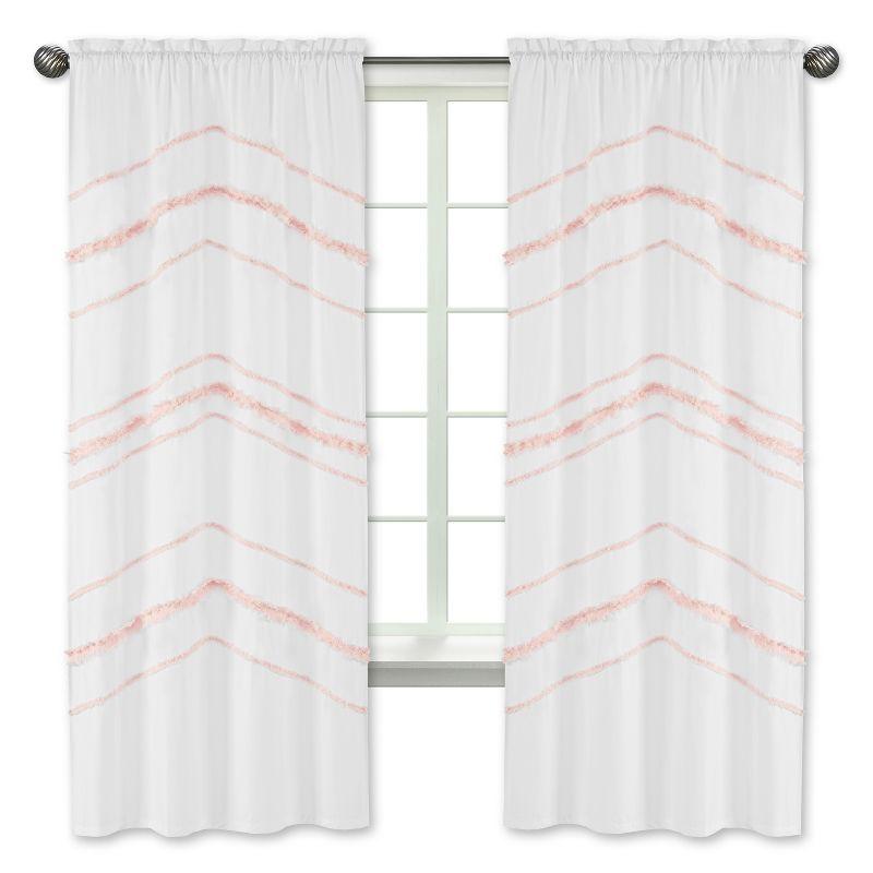 Sweet Jojo Designs Boho Fringe Semi-Sheer Rod Pocket Curtain Panels (Set of 2) by Sweet Jojo Designs (Set of 2)