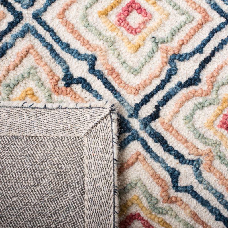 Trace TRC512 Hand Tufted Area Rug - Ivory/Navy - 5'x8' - Safavieh.