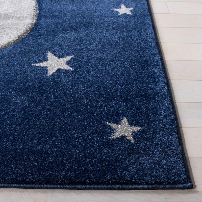 Carousel Kids  CRK195 Loomed Indoor Area Rug - Navy/Grey - 5'3"x5'3" - Safavieh