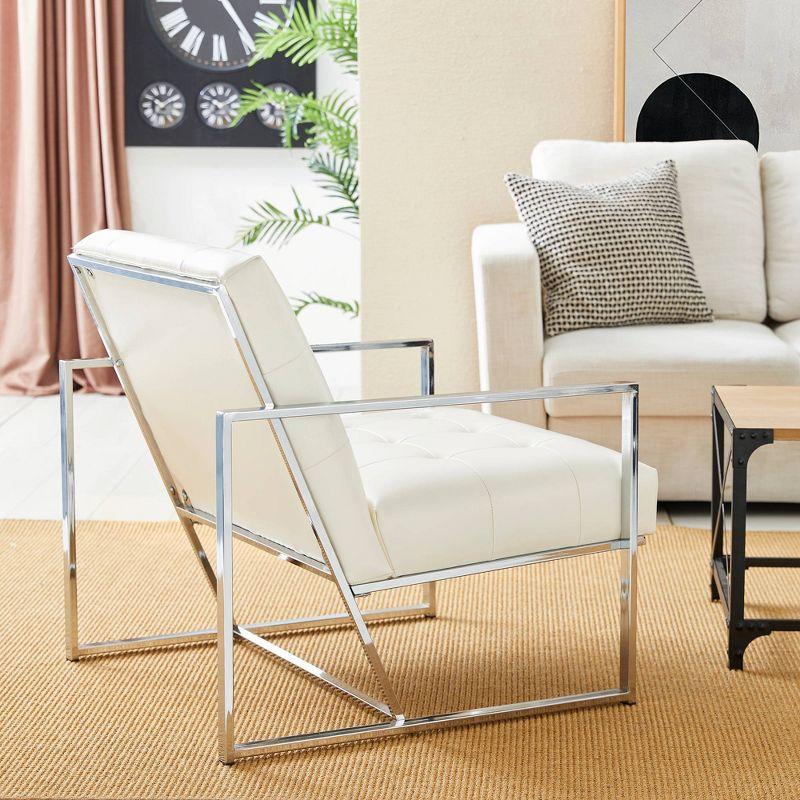 Siebo 30'' Wide Tufted Cream Armchair