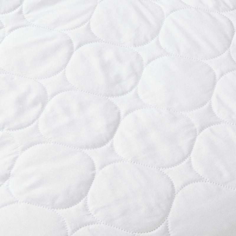 Queen Machine Washable Quilted Mattress Pad - Room Essentials™: Polyester Microfiber, STANDARD 100 by OEKO-TEX Certified