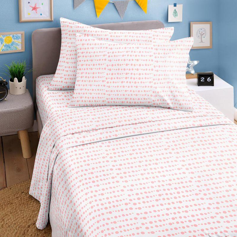 CGK Linens 4 Piece Kids Microfiber Sheet Set - Wrinkle Free - Cute, Cozy, Soft