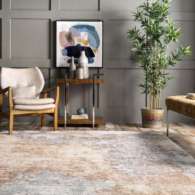 Nuloom Ryann Contemporary Faded Abstract Indoor Area Rug, Gray, 4'x6'