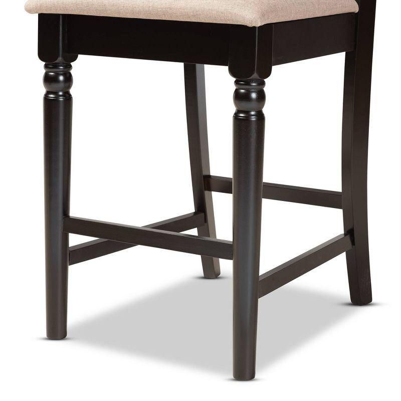 2pc Ramiro Wood Counter Height Barstools - Baxton Studio