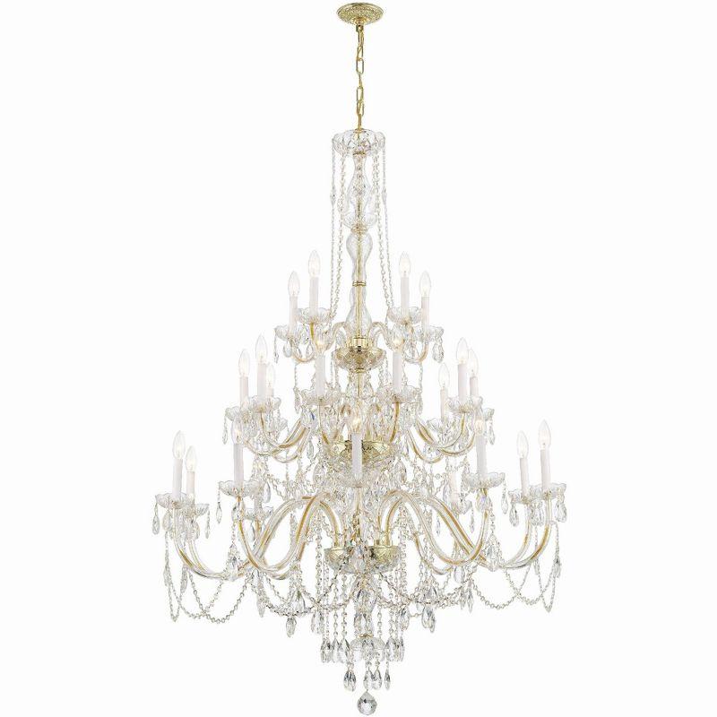 Crystorama Lighting Traditional Crystal 25 - Light Chandelier in  Polished Brass