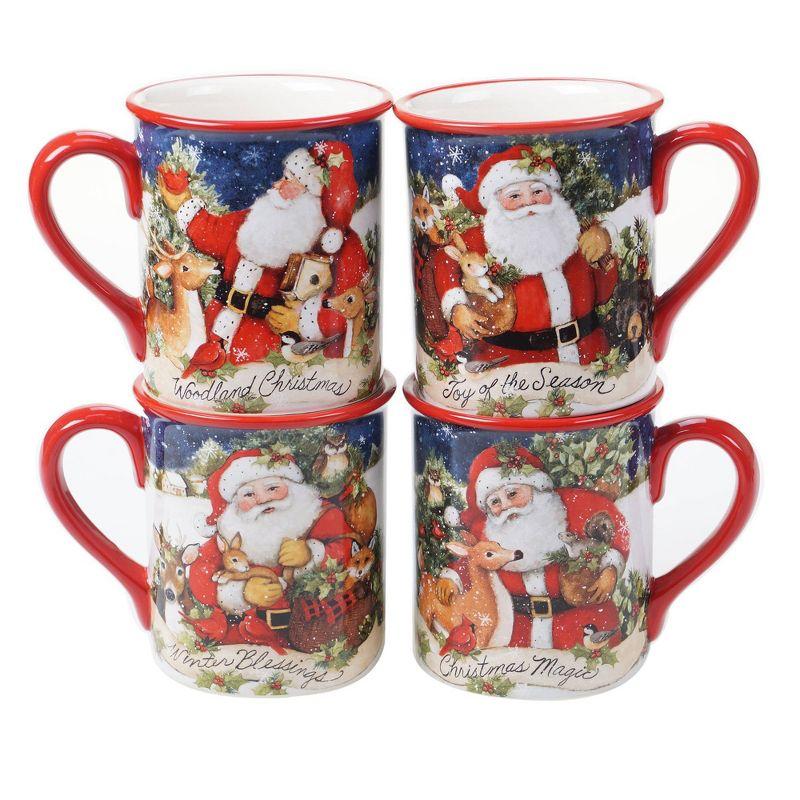 Magic of Christmas Santa Ceramic 16-Piece Dinnerware Set