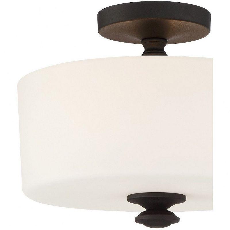 Crystorama Lighting Travis 2 - Light Flush Mount in  Black Forged