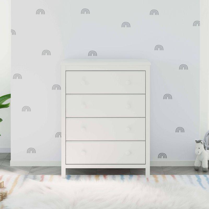 Storkcraft Alpine 4-Drawer White Nursery Dresser, GREENGUARD Certified